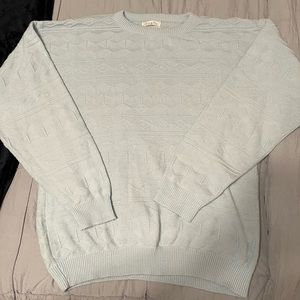 Vintage Christian Dior Teal Sweater Size M Made in USA 100% Orlon Acrylic